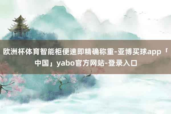 欧洲杯体育智能柜便速即精确称重-亚博买球app「中国」yabo官方网站-登录入口