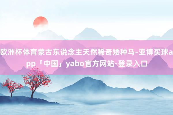 欧洲杯体育蒙古东说念主天然稀奇矮种马-亚博买球app「中国」yabo官方网站-登录入口