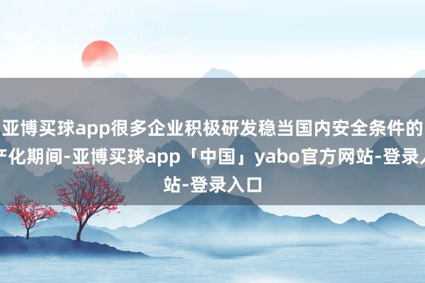 亚博买球app很多企业积极研发稳当国内安全条件的国产化期间-亚博买球app「中国」yabo官方网站-登录入口