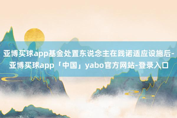 亚博买球app基金处置东说念主在践诺适应设施后-亚博买球app「中国」yabo官方网站-登录入口