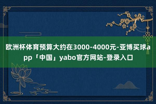 欧洲杯体育预算大约在3000-4000元-亚博买球app「中国」yabo官方网站-登录入口