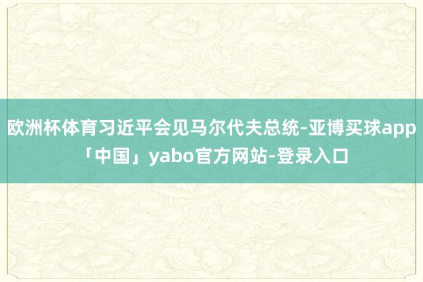欧洲杯体育习近平会见马尔代夫总统-亚博买球app「中国」yabo官方网站-登录入口