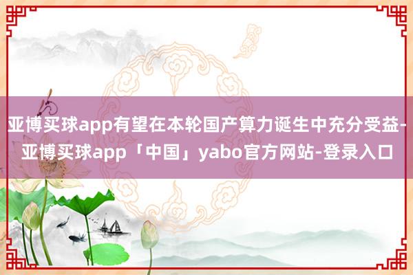 亚博买球app有望在本轮国产算力诞生中充分受益-亚博买球app「中国」yabo官方网站-登录入口